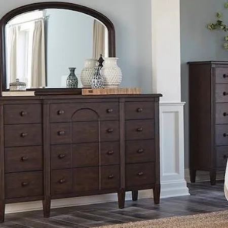 Transitional Dresser Mirror